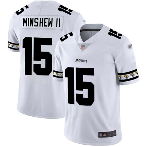 Men Nike Jacksonville Jaguars #15 Gardner Minshew II White  Stitched NFL Limited Team Logo Fashion Jersey->jacksonville jaguars->NFL Jersey